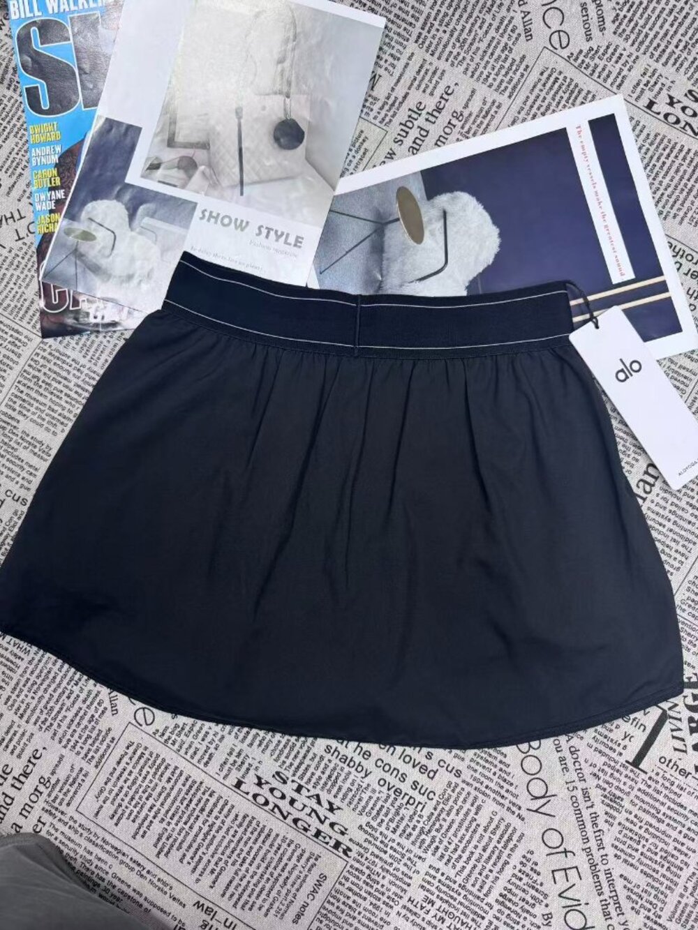 💛ALO Yoga Match Point Skirt NWT | Black Tennis Skort🌻 | Athleisure - Picture 6 of 6